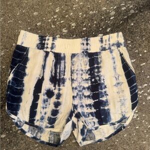 Rewash Navy and White Tie-Dye Athletic Shorts